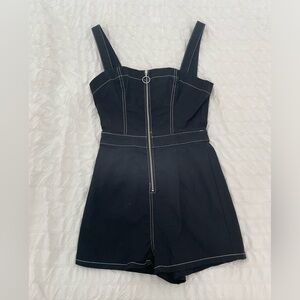 Superdown zip up romper